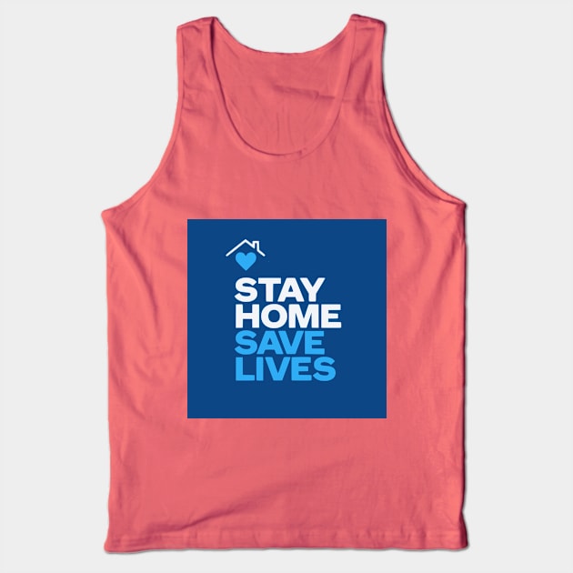 Stay Home COVID-19 Pandemic alert Corona Virus. Tank Top by Modern Art